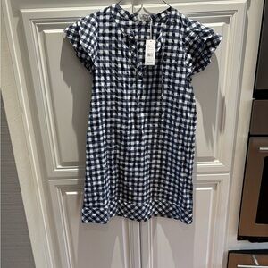 Vineyard Vines Performance fabric wicking/UPF 30 Blue Gingham Dress. Size L. NWT